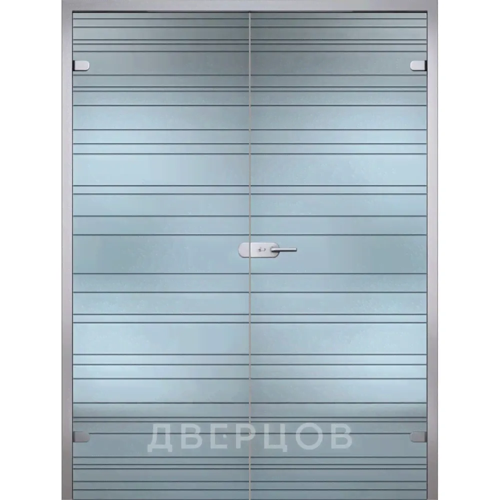 Грация двухстворчатая распашная стекло беcцветное матовое