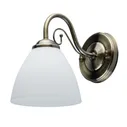 Стеклянное бра Грация 677022801 конус белое DeMarkt